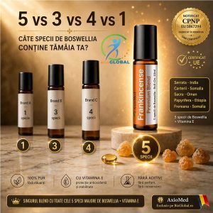 ulei tămâie roll on premium| 5 specii boswellia | axiomed™